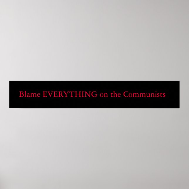 Poster Blâmer tout sur les communistes (Devant)