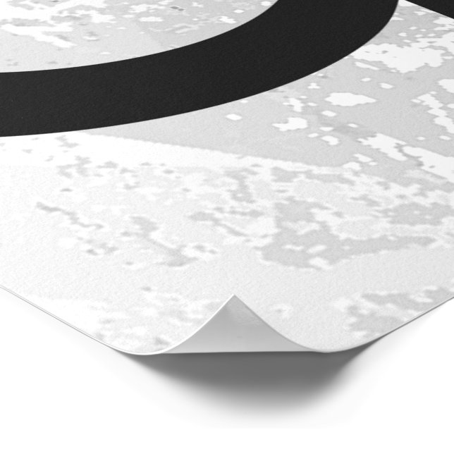 Poster Blanc 90 Décennie Anniversaire (Coin)