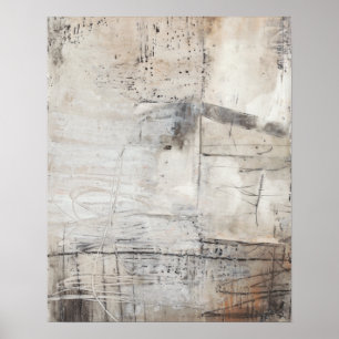 Poster Blanc noir et bronze