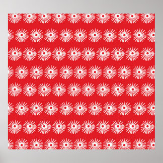 Poster Blanc noir, texture florale abstraite.