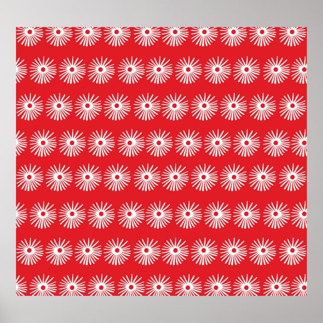 Poster Blanc noir, texture florale abstraite. (Devant)