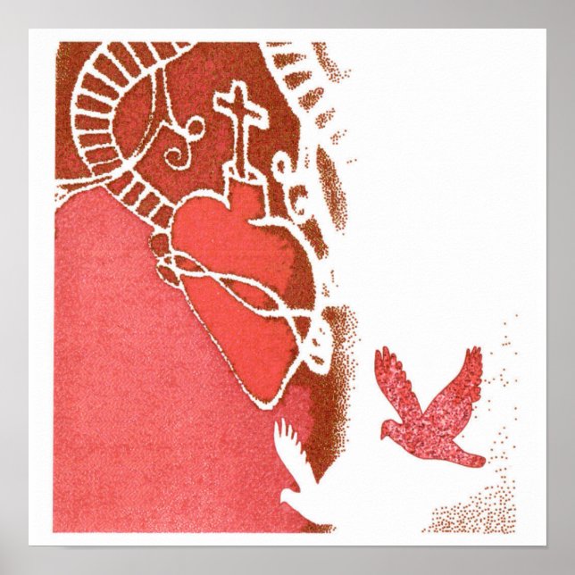 Poster blanc rouge (Devant)