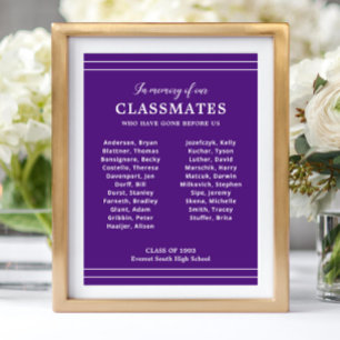 Poster Blanc Violet En Mémoire Du Mémorial De Réunion De
