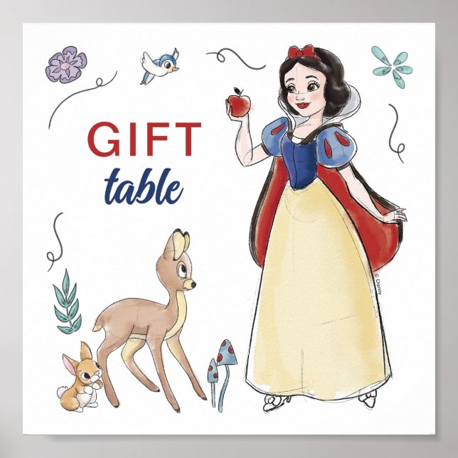 Poster Blanche | Aquarelle Anniversaire (Devant)