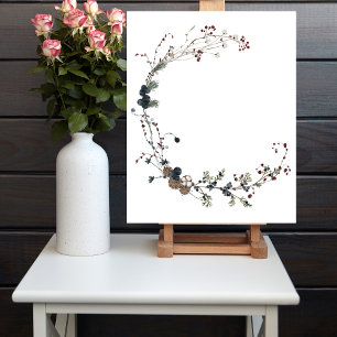 Poster Blank Créer votre propre boho rustique d'hiver