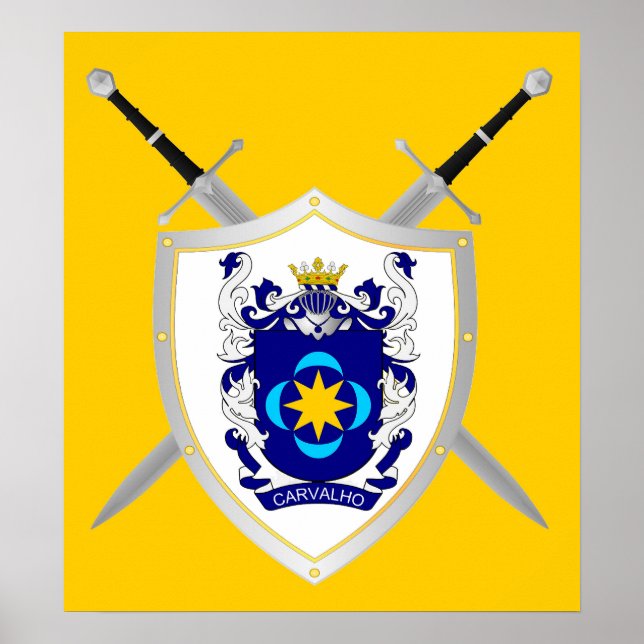 Poster Blason de la famille chêne (Devant)