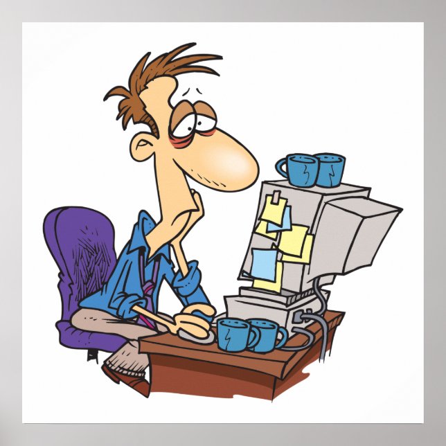 Poster Bleary Eyed Man (Devant)