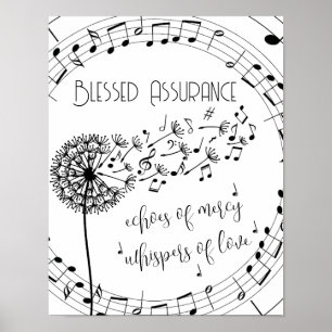 Poster Blessé Assurance Hymn Christian