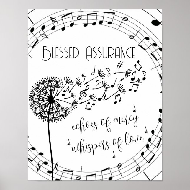 Poster Blessé Assurance Hymn Christian (Devant)