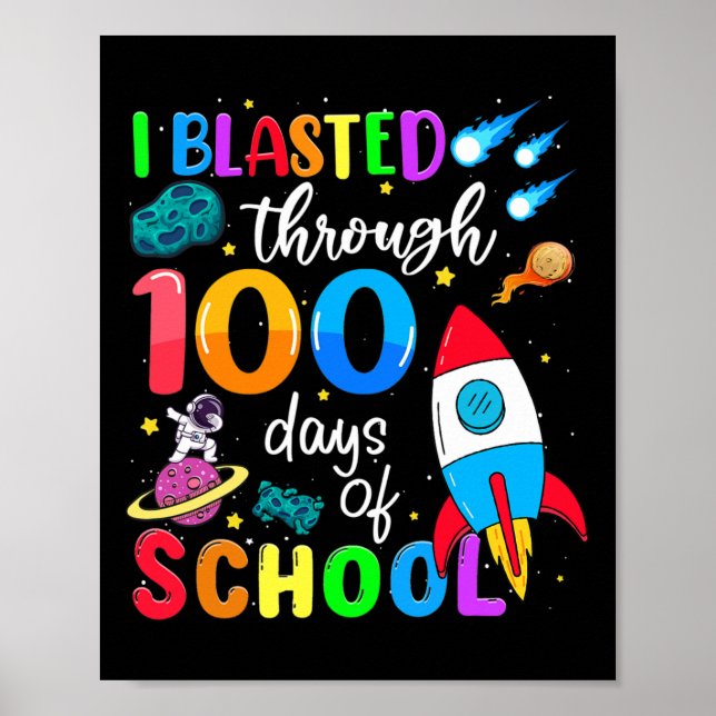 Poster Blessé Pendant 100 Jours D'École 100E Jour Enseign (Devant)