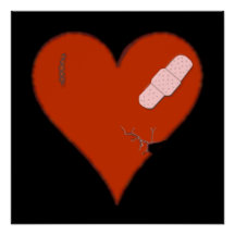 Blessé Tattered Worn Out Coeur étiquettes :