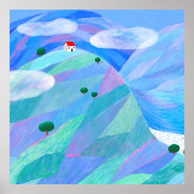 Poster Bleu (Devant)