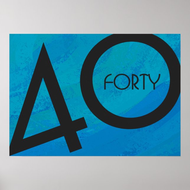 Poster Bleu 40 Décennie Anniversaire (Devant)