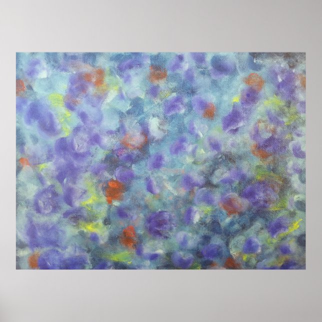 Poster bleu Abstrait (Devant)