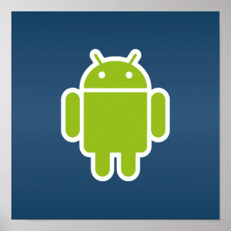 Poster bleu Android