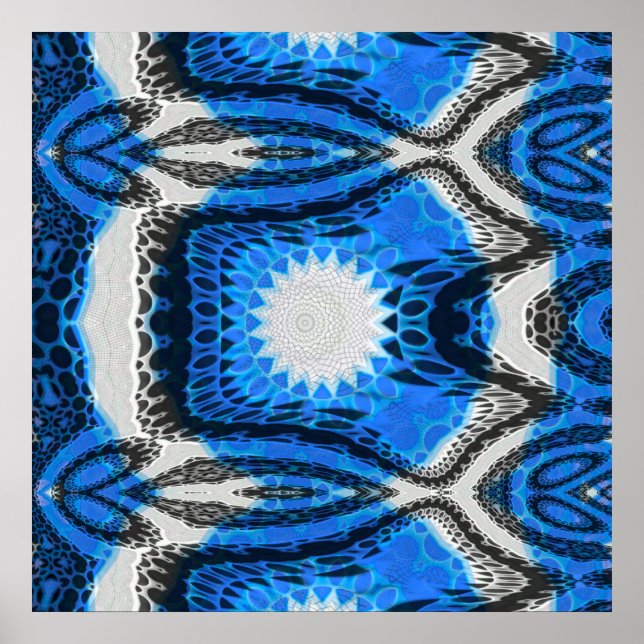 Poster Bleu atomique (Devant)