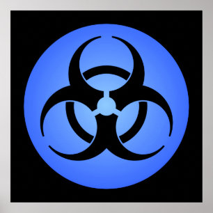 Poster bleu biodanger