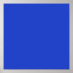 Poster Bleu bleu (couleur solide) 
