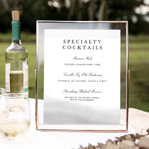 Poster Bleu clair   Panneau du menu de la barre Mariage