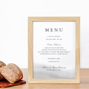Poster Bleu clair   Panneau du menu Mariage