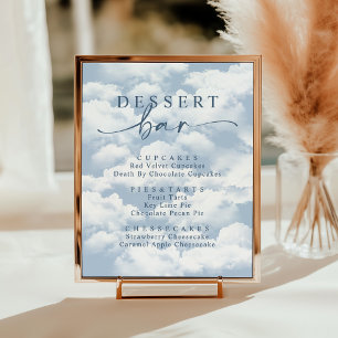 Poster Bleu Cloud Neuf Bachelorette Dessert Bar