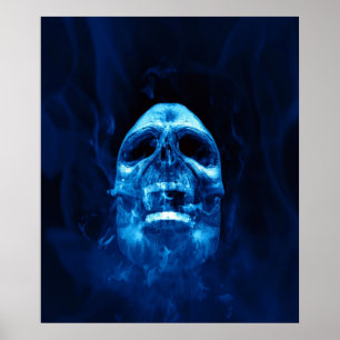 Poster bleu d'aviron