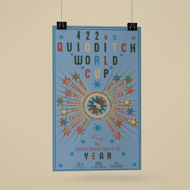 Poster bleu de la Coupe du Monde QUIDDITCH™ (Créateur téléchargé)