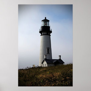 Poster Bleu de phare de Yaquina