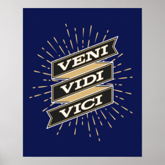Poster Bleu de Veni Vidi Vici