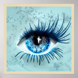 Poster Bleu en face