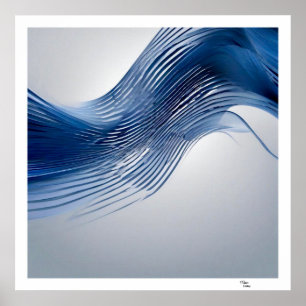 Poster Bleu et blanc