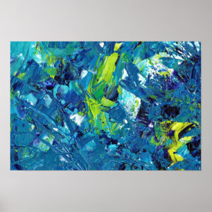 Poster Bleu et citron vert