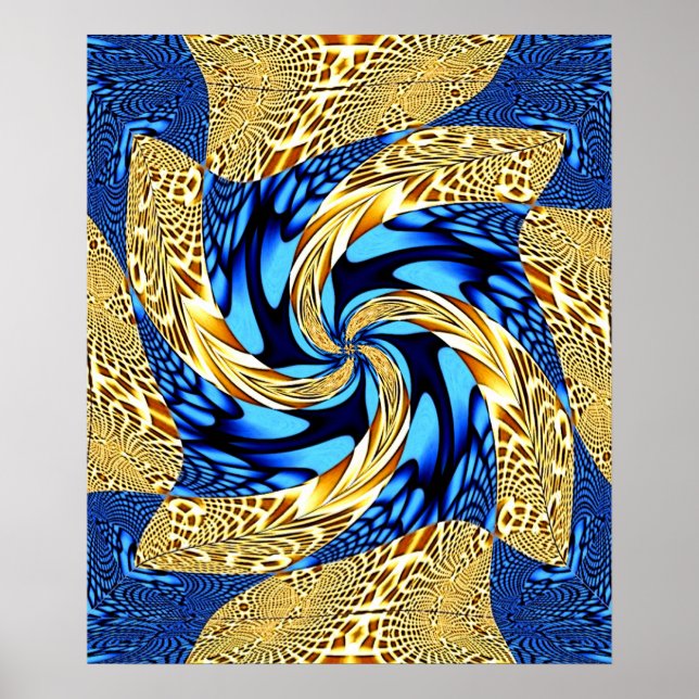 Poster bleu et or (Devant)
