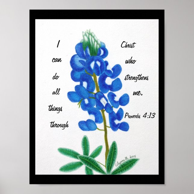 Poster Bleu étoile Lone Inspiration (Devant)