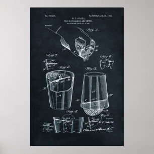 Poster Bleu Foncé   Brevet de cisaille liquide et mélange