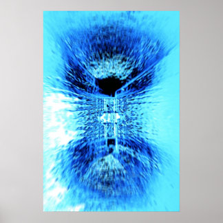 Poster bleu glacé