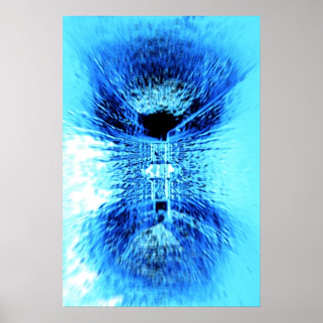 Poster bleu glacé (Devant)