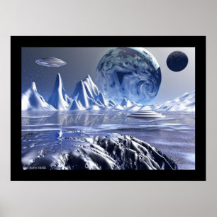 Poster Bleu glacier