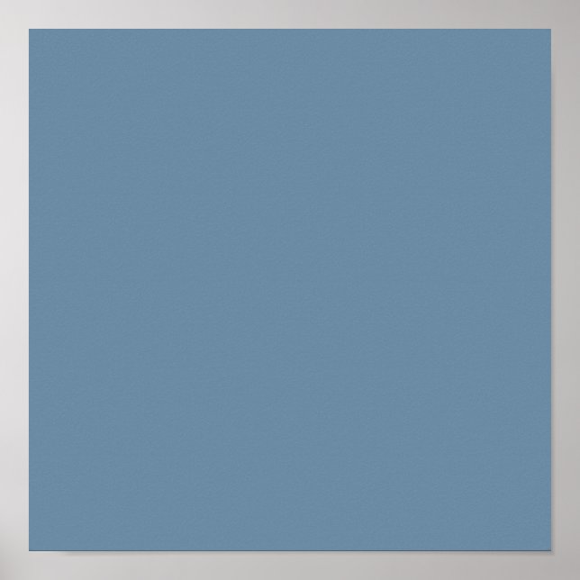 Poster Bleu gris (couleur solide) (Devant)