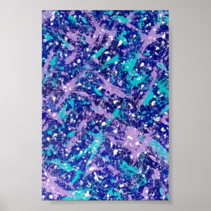 Poster Bleu hiver toile Abstraite Imprimer