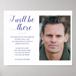 Poster Bleu Je Serai Là Avec Photo Mariage Memorial