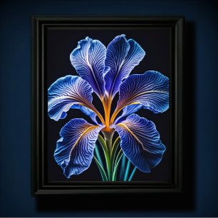 Poster Bleu Lily II