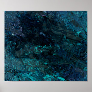 Poster Bleu liquide