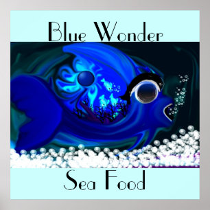 Poster bleu merveille