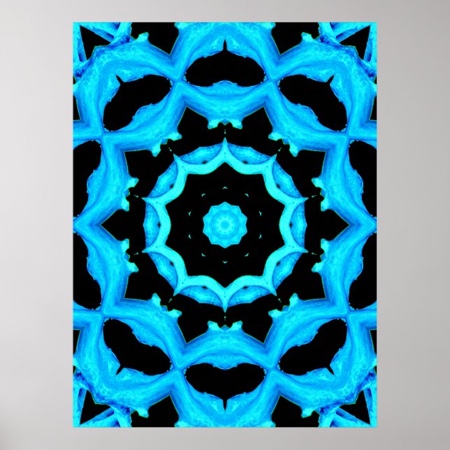 Poster Bleu océan (Devant)