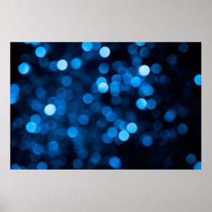 Poster Bleu parties scintillant bokeh lumières de texture