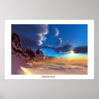 POSTER BLEU RÉCOLTANT