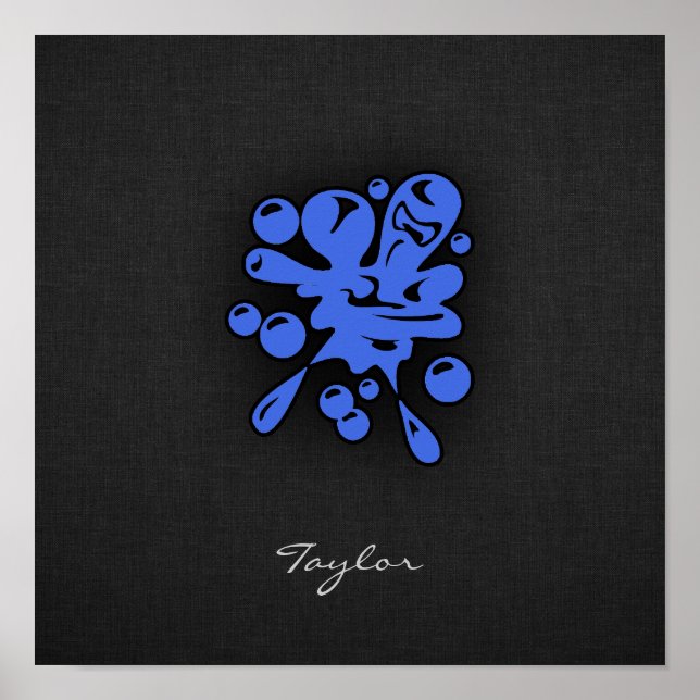 Poster Bleu royal (Devant)