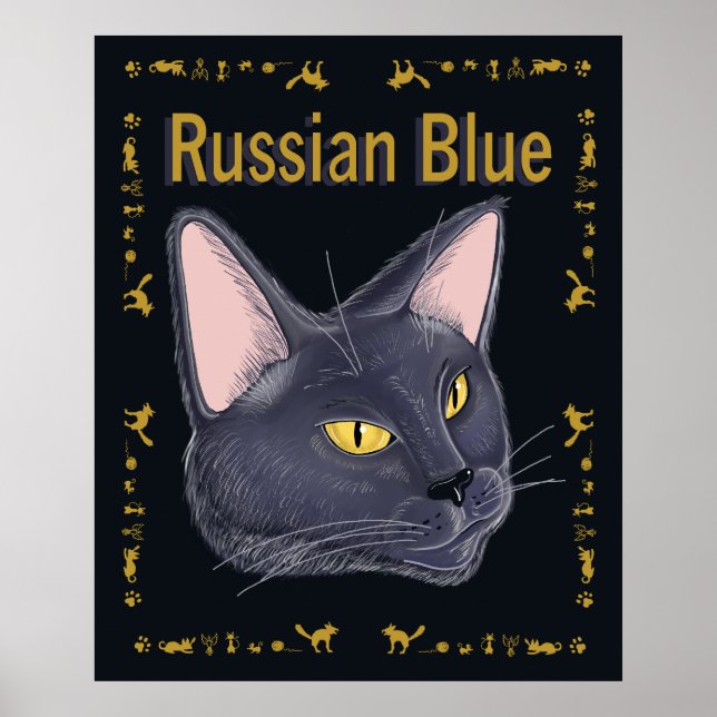 Poster Bleu russe (Devant)