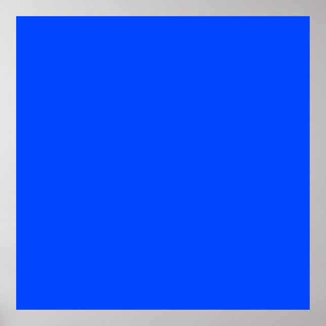 Poster Bleu (RYB) (couleur solide) (Devant)